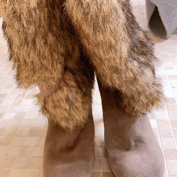 Nine West fur suede boots 7 nwot - Picture 4 of 7